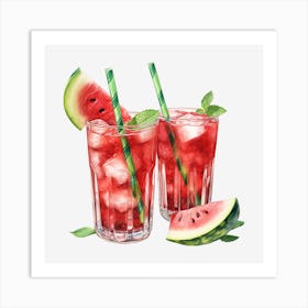 Watermelon Cocktail 26 Art Print