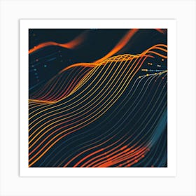 Abstract Wave Pattern 2 Art Print