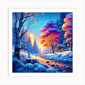 Winter Landscape 14 Art Print