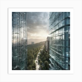 Glass Skyscraper Art Print