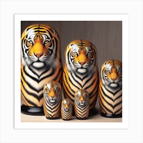 Tiger Nesting Dolls 1 Art Print