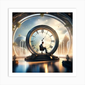 Futuristic Clock 3 Art Print