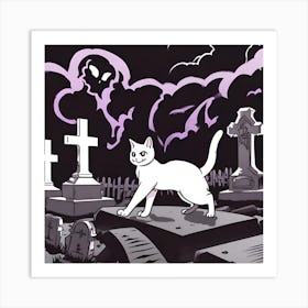 Ghost Cat Art Print