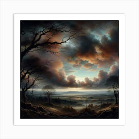 Landscape With Clouds 1 Art Print