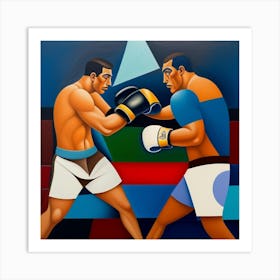 Boxing Match Art Print