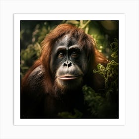 Orangutan Portrait Art Print