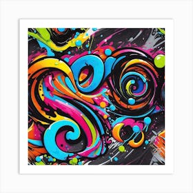 Colorful Swirls 1 Art Print