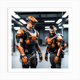 Robots In A Warehouse Art Print