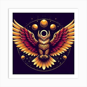 Owl Flying 3 Art Print