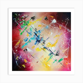 Colorful diagonal Art Print