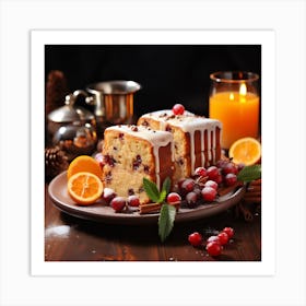 Christmas Cake Art Print