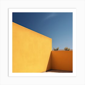 Yellow Wall And A The Beach Summer Photography Art Print