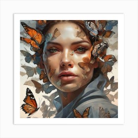 Butterfly Girl Art Print