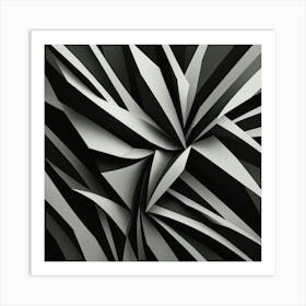 Black and White Abstract Art 151 Art Print