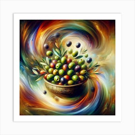 Olives In A Bowl Art Print