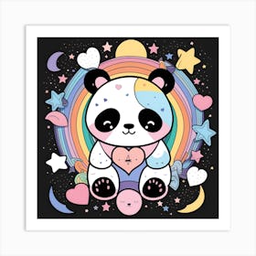 Rainbow Panda - Men'S Premium T-Shirt Art Print