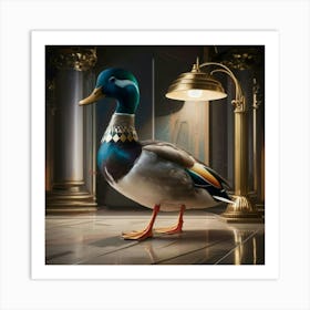 Duck In A Room Art Print