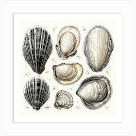 Clams 1 Art Print