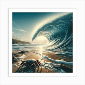 Crab On The Beach Art Print