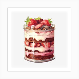 Strawberry Cake 1 Art Print