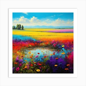 Field Of Flowers 1 Art Print