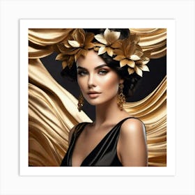 Golden Beauty 1 Art Print