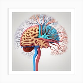 Human Brain Anatomy 1 Art Print