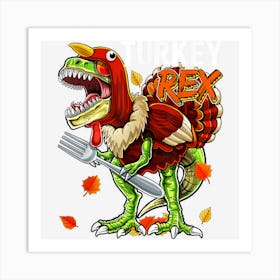 Thanksgiving T Rex Dinosaur Turkey Costume Kids Gift Boys Art Print