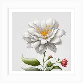 White Flower myluckycharm2 Art Print