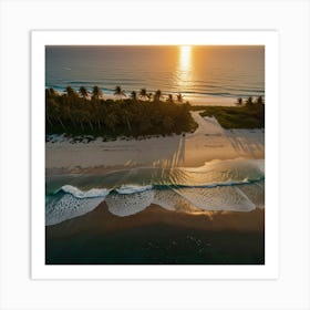 Sunset At The Beach 1 Art Print