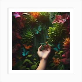 Hand In The Garden Art Print