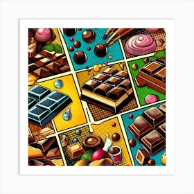 Pieces of Chocolate, Pop Art 2 Art Print