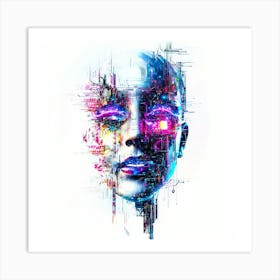 Cyborg.Generated AI. Wall Art Print 6 Art Print