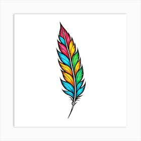 Colorful Feather 1 Art Print