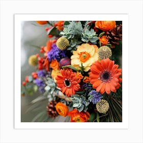 Autumn Flowers Art Print