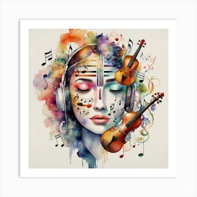 Music Girl Art Print