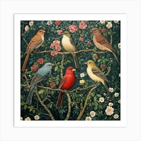 Birds In A Tree Art 20 Art Print