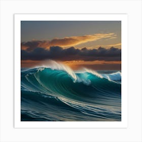 Default Create Unique Design Of Ocean Waves 0 Art Print
