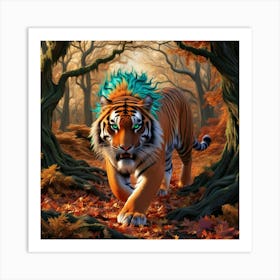 Tiger In The Forest Art Print