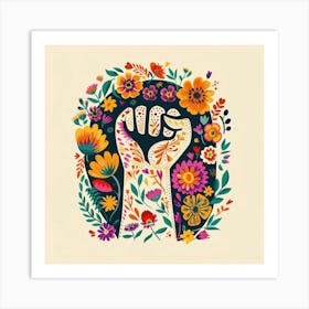 Blooming Power | Empowering Woman Art 1 Art Print