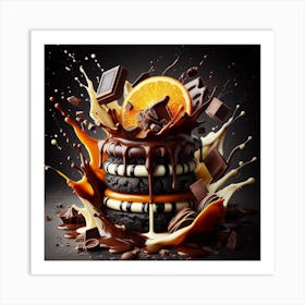 Chocolate splash 3 Art Print