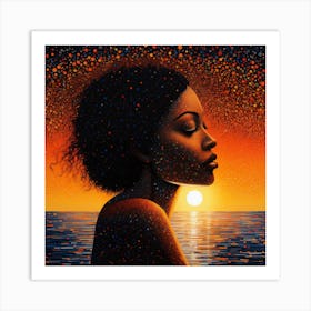 Sunset Woman 9 Art Print