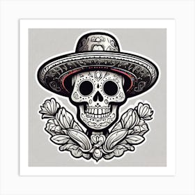 Day Of The Dead Skull 27 Art Print