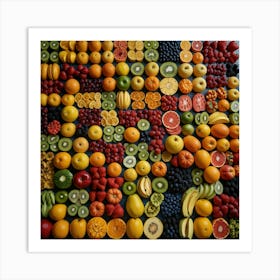 Fruit Collage Art Print