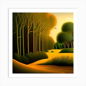 Landscape Painting 1 Art Print