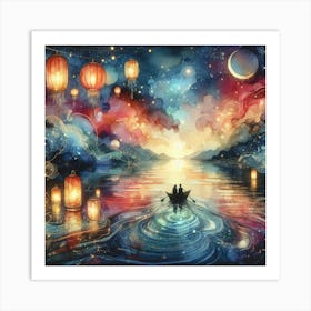 A Symphony of Lights: The Harmony of Love’s Radiance Art Print