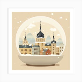 Tallinn Estonia Snowglobe Art Print