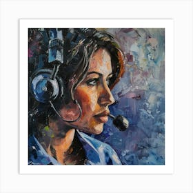 Call Center Worker 5 Art Print