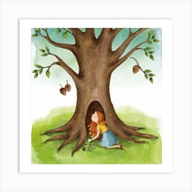 Hug a Tree Daily Art Print