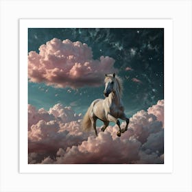 Horse In The Clouds 12 Art Print